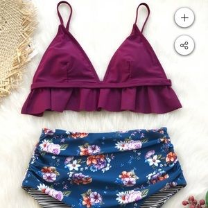 Cupshe high waisted reversible swimsuit • S